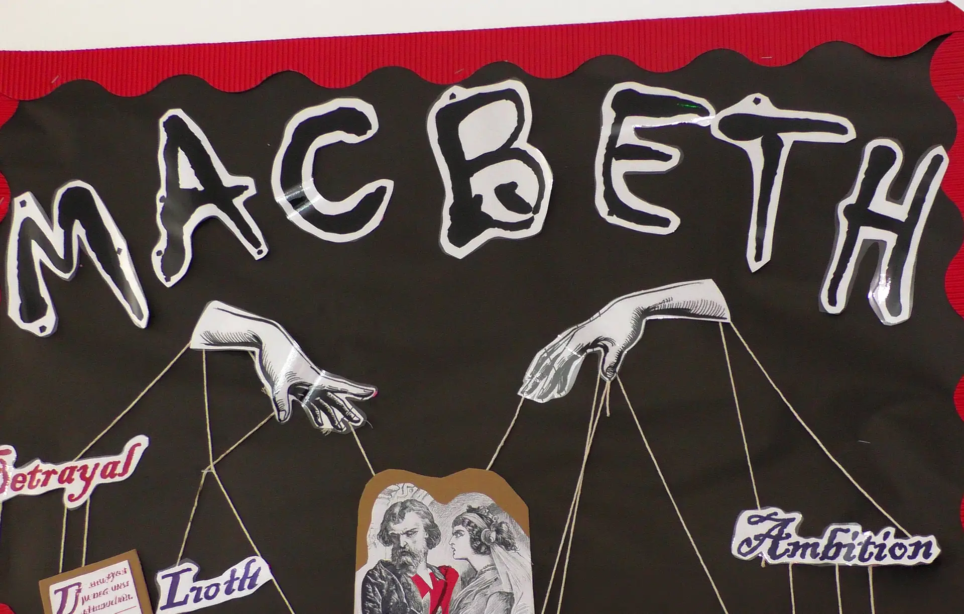 Macbeth wall display at Mortimer House School.