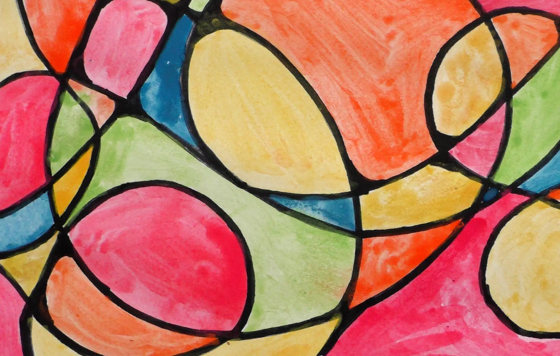 Colourful painting at Mortimer House School.